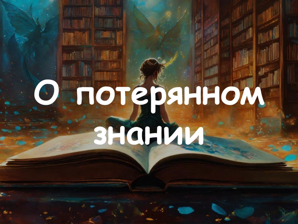 О потерянном знании